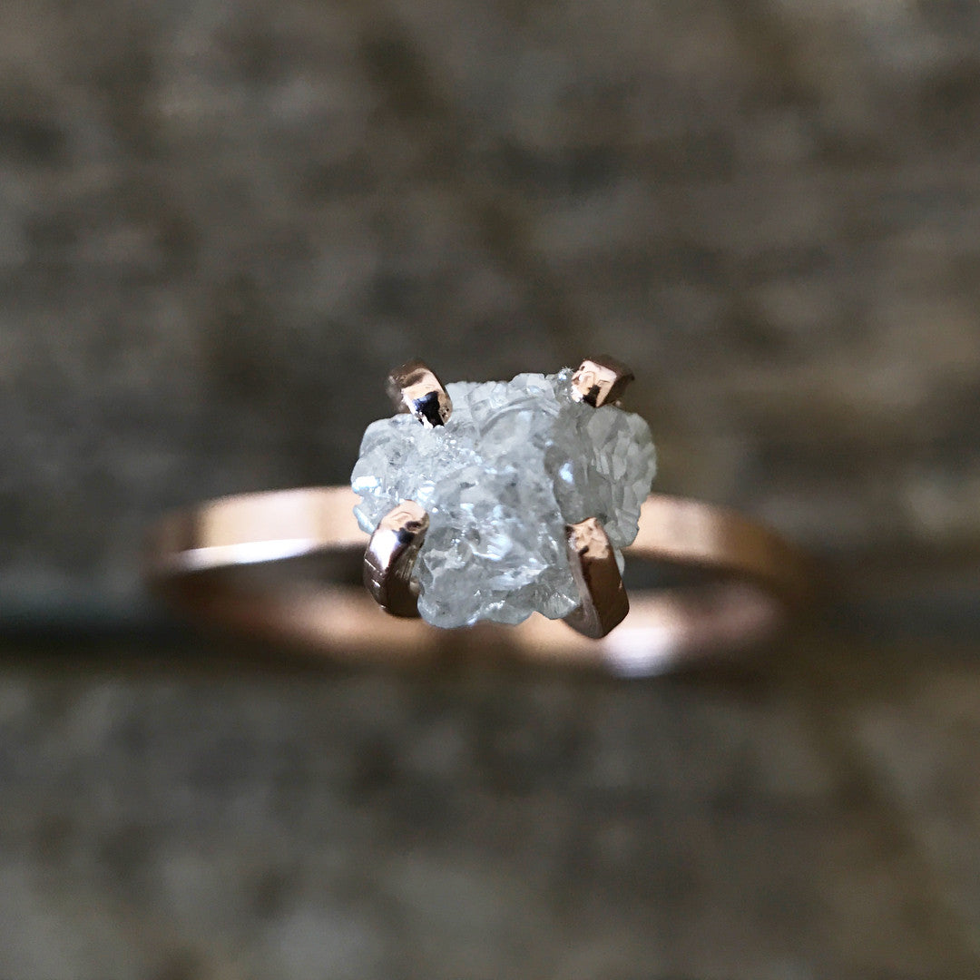 Raw Diamond, Gemstone and Crystal Engagement Rings & Wedding Bands