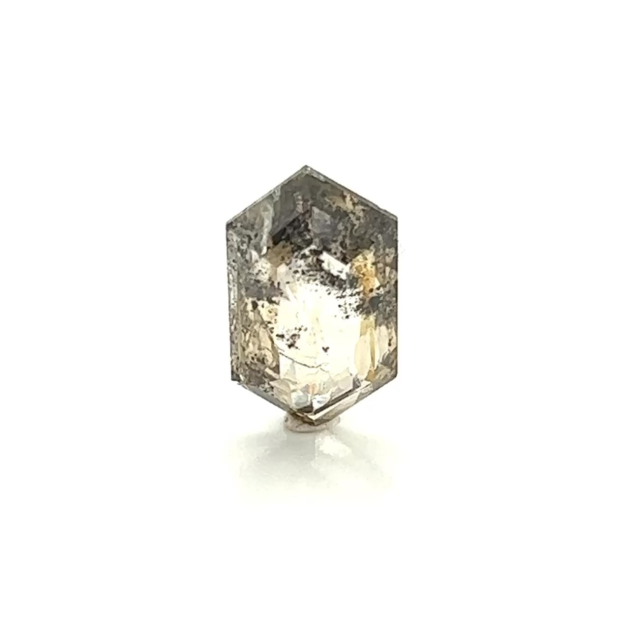 3.50 Carat Clear Champagne Hexagon Celestial Diamond for Custom Work - Inventory Code CCH350