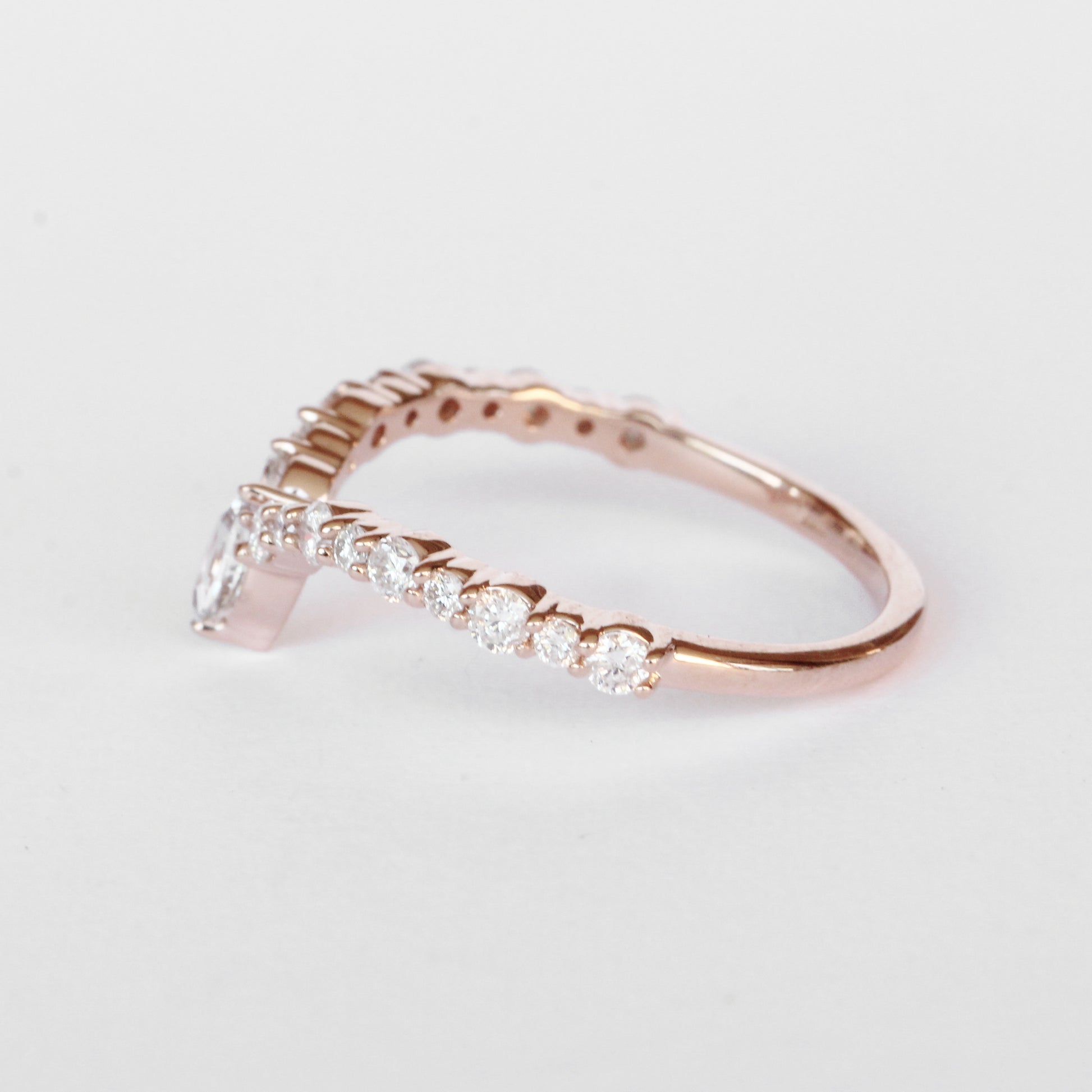 Aspen V-Contoured Stackable Wedding Band - Made to Order - Midwinter Co. Alternative Bridal Rings and Modern Fine Jewelry