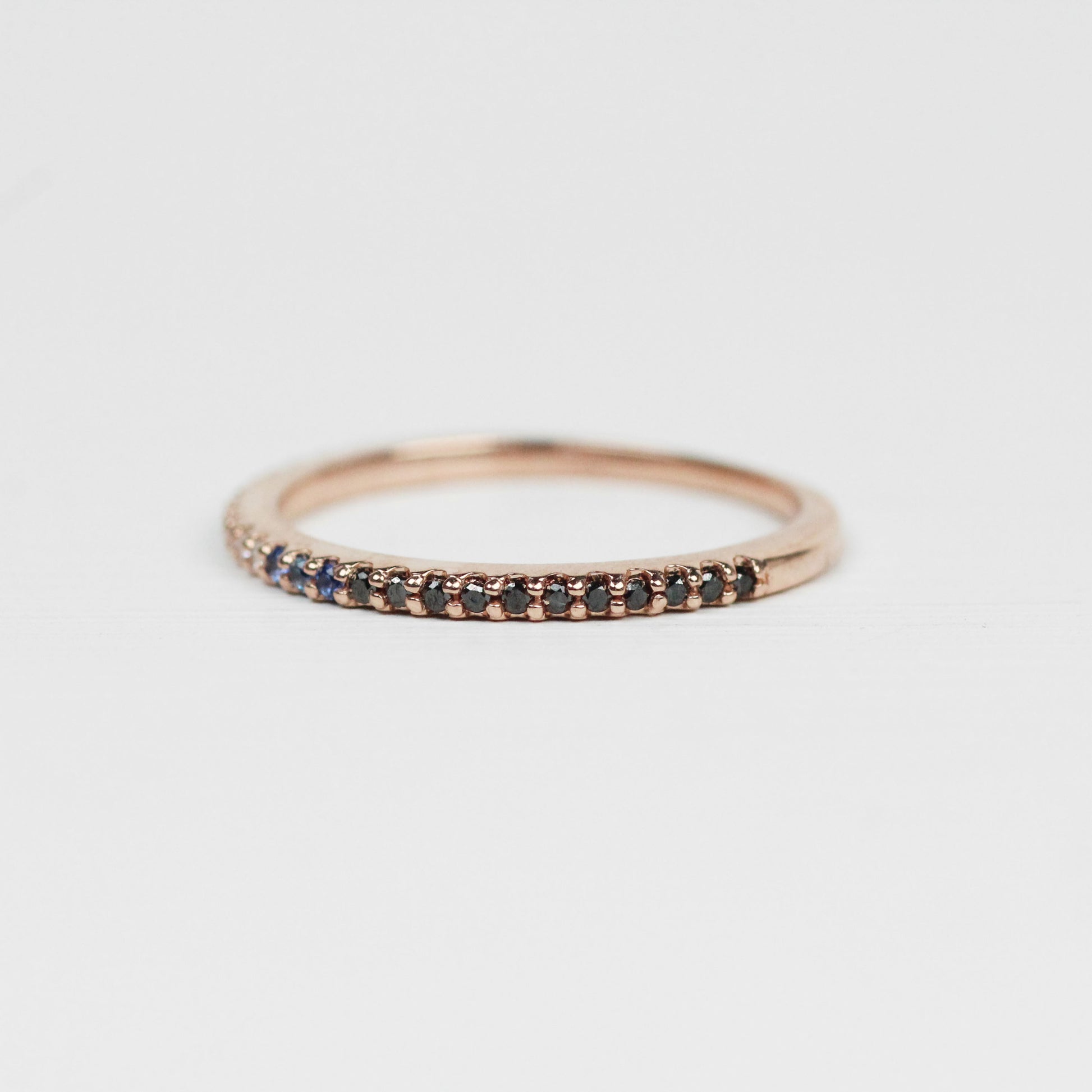 Multi-toned Constance - Pave set, minimal diamond wedding stacking band - Midwinter Co. Alternative Bridal Rings and Modern Fine Jewelry