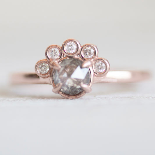 Evegwen Ring with a .45 ct Celestial Diamond® in 10k Rose Gold - Ready to size and ship - Midwinter Co. Alternative Bridal Rings and Modern Fine Jewelry