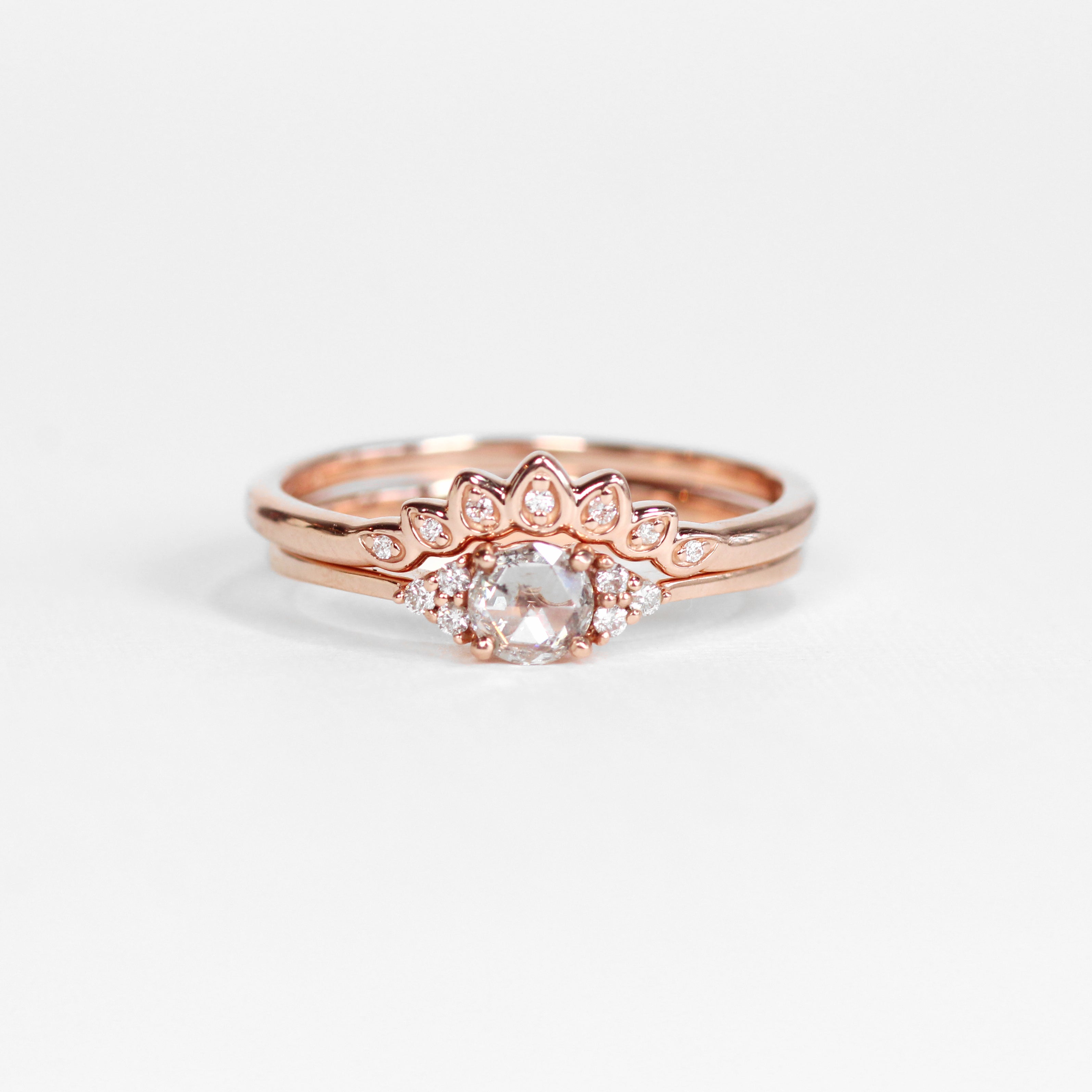 Fauna - Curved antique style diamond band - Midwinter Co. Alternative Bridal Rings and Modern Fine Jewelry