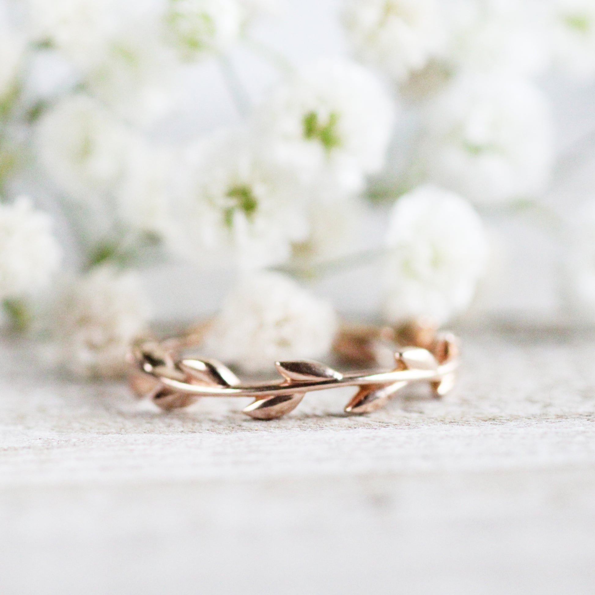 Foliage - Wedding Stacking Band in Your Choice of 14K Gold - Midwinter Co. Alternative Bridal Rings and Modern Fine Jewelry
