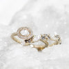 Genevieve Diamond Engagement Ring Band - White + Gray diamonds - Midwinter Co. Alternative Bridal Rings and Modern Fine Jewelry