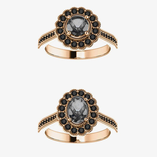Gloriana Setting - Halo - Midwinter Co. Alternative Bridal Rings and Modern Fine Jewelry