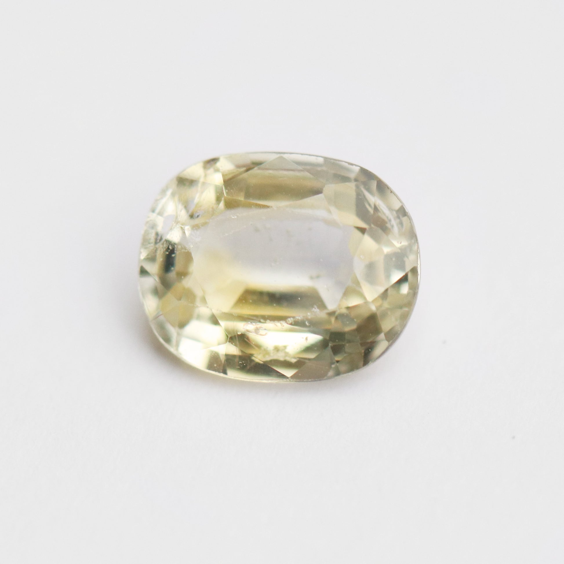 1.19 carat oval cushion cut yellow champagne Sapphire - custom work - inventory code: YSO119 - Midwinter Co. Alternative Bridal Rings and Modern Fine Jewelry