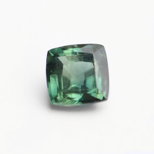 1.05 carat teal green blue cushion cut Sapphire - custom work - inventory code: GCCS105 - Midwinter Co. Alternative Bridal Rings and Modern Fine Jewelry
