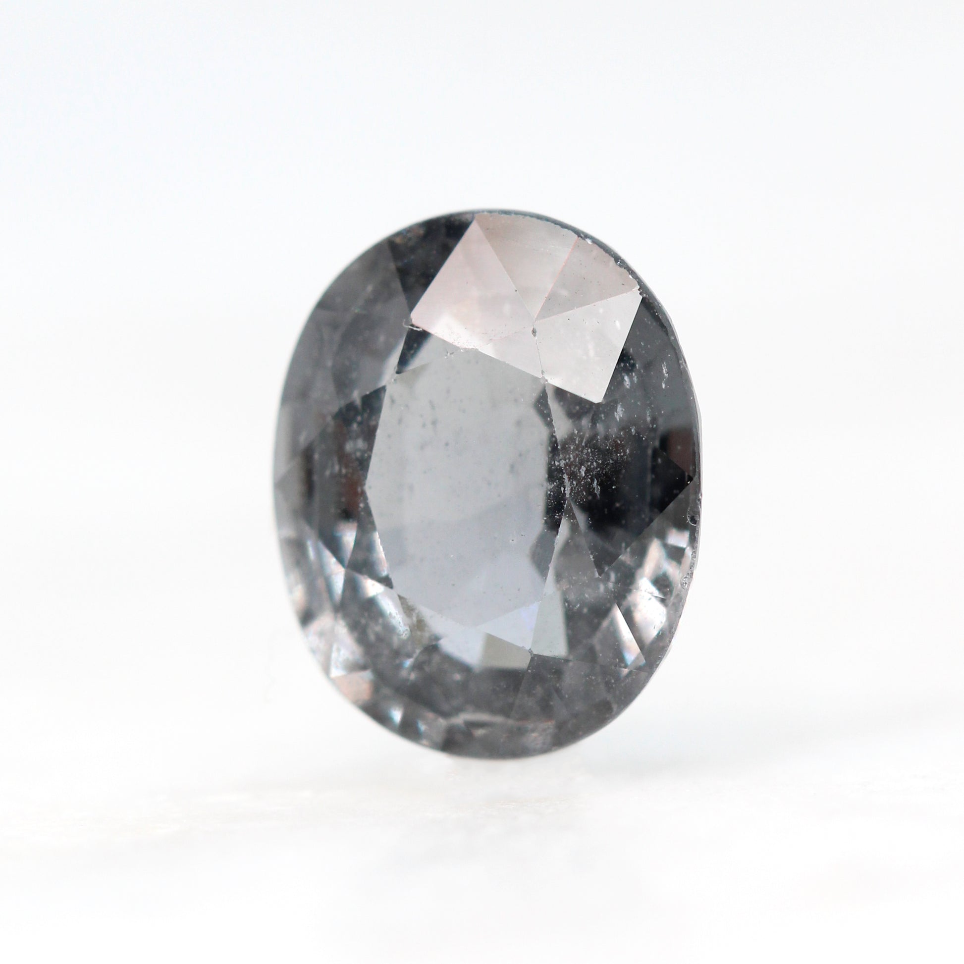 3.65 Carat Clear Gray-Blue Oval Spinel for Custom Work - Inventory Code GOSP365 - Midwinter Co. Alternative Bridal Rings and Modern Fine Jewelry