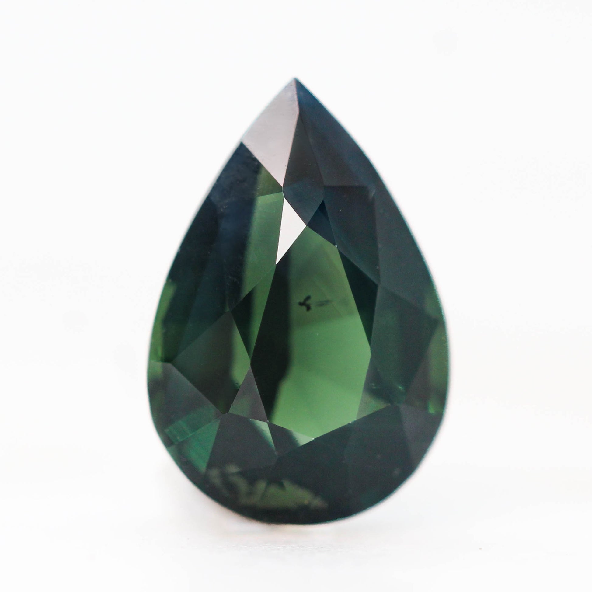 2.85 Carat Certified Dark Green Pear Sapphire for Custom Work - Inventory Code GPS285 - Midwinter Co. Alternative Bridal Rings and Modern Fine Jewelry
