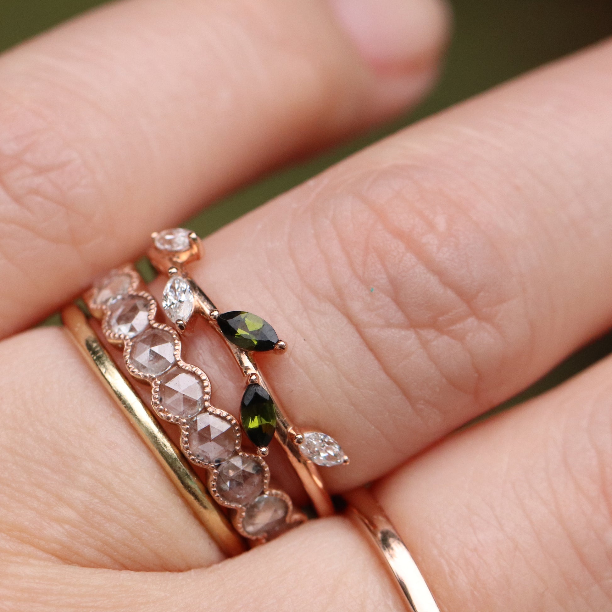 Briar Rose - Stacking Ring and Wedding Band in Your Choice of 14K Gold