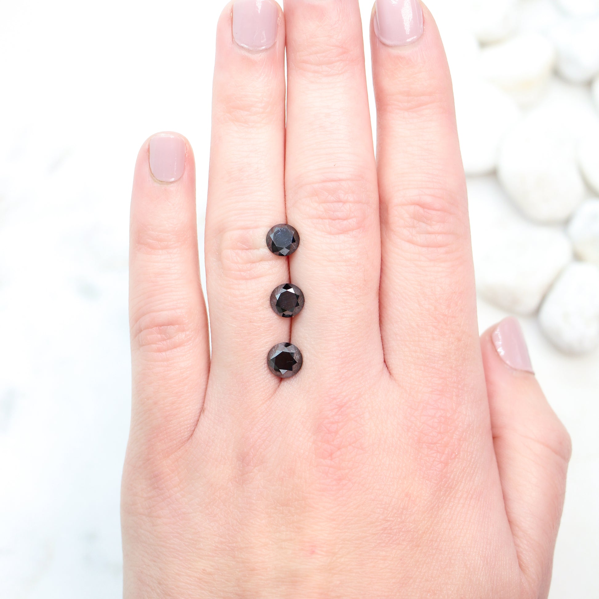 Carat Round Black Diamond for Custom Work Inventory Code OBR120