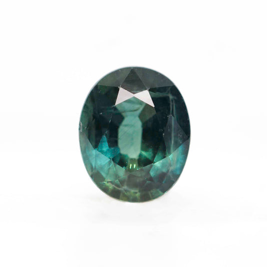 0.82 Carat Green Teal Oval Montana Sapphire for Custom Work - Inventory Code GTOS082 - Midwinter Co. Alternative Bridal Rings and Modern Fine Jewelry