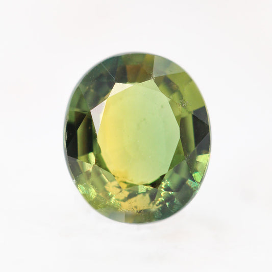 2.27 Carat Yellow-Green Oval Sapphire for Custom Work - Inventory Code YOS227 - Midwinter Co. Alternative Bridal Rings and Modern Fine Jewelry