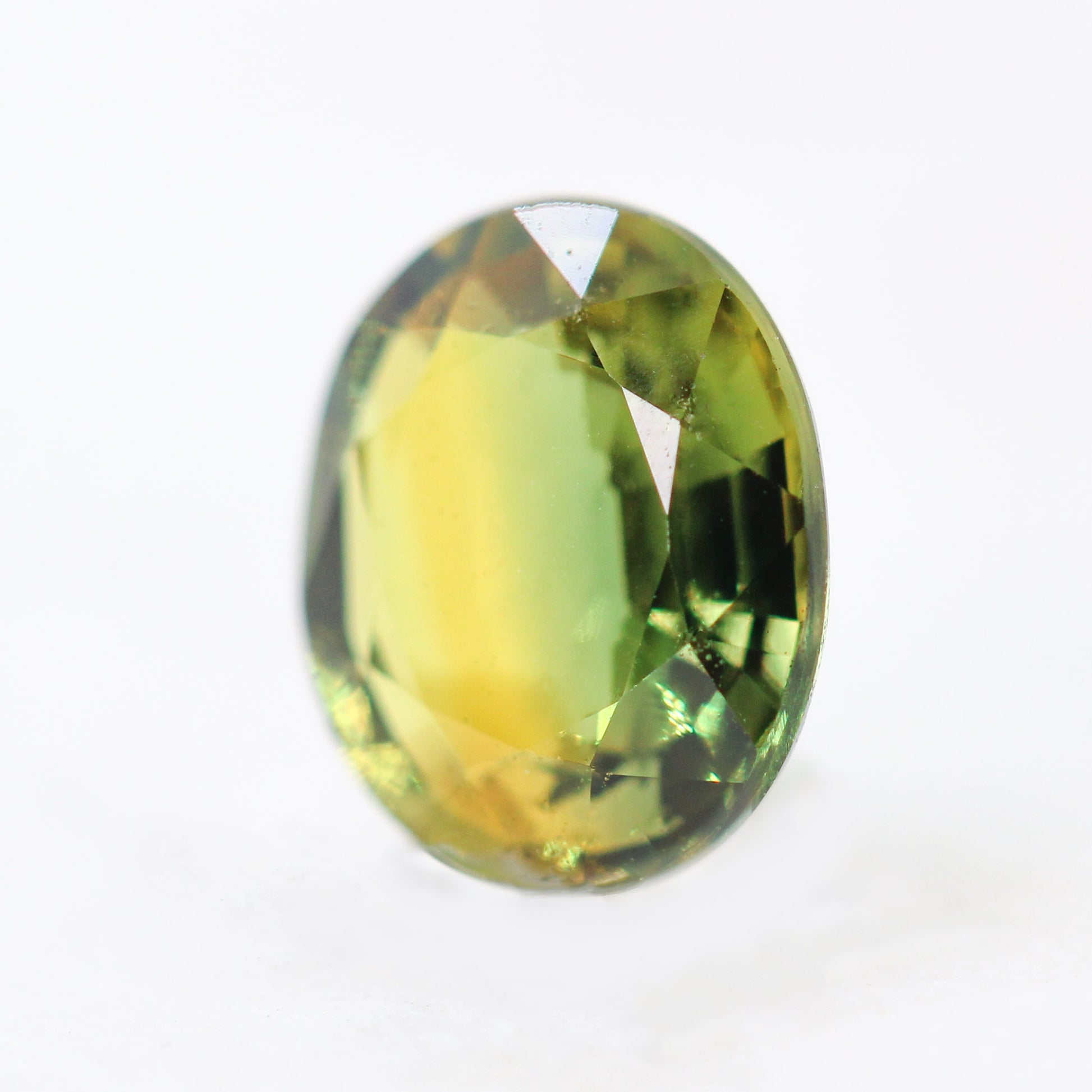 2.27 Carat Yellow-Green Oval Sapphire for Custom Work - Inventory Code YOS227 - Midwinter Co. Alternative Bridal Rings and Modern Fine Jewelry
