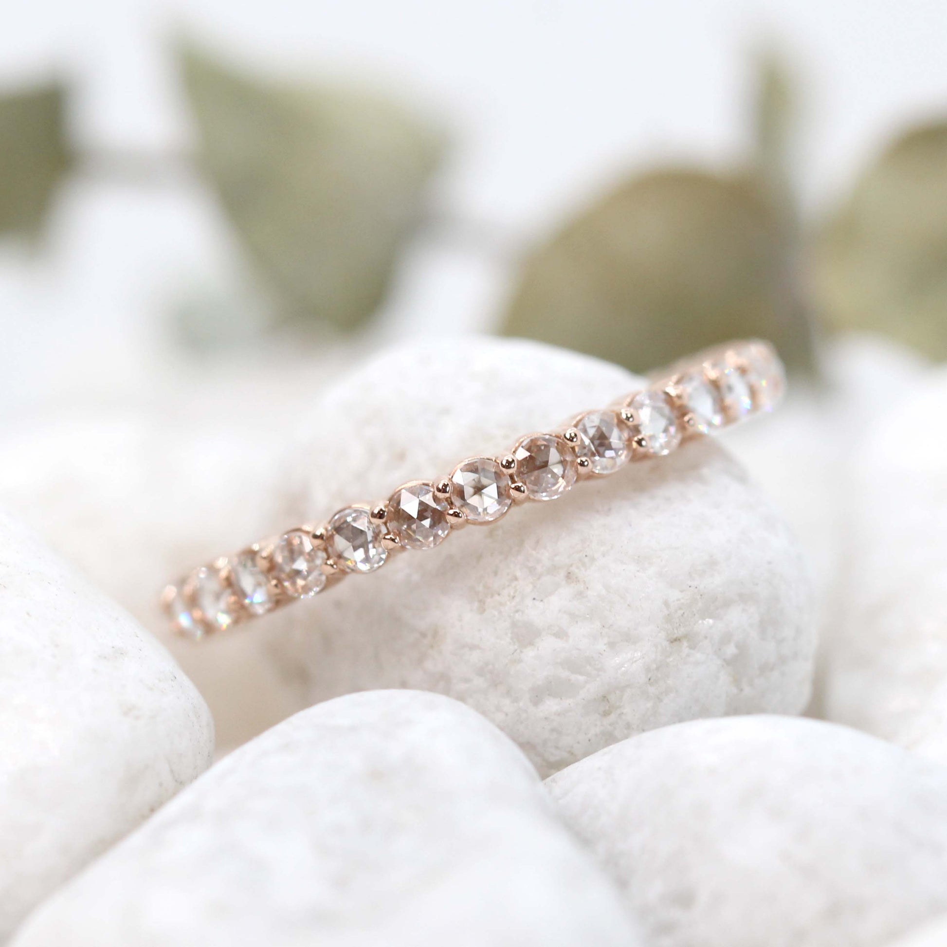 CAELEN (M) Paige - Diamond Stackable Wedding Band in Your Choice of Gold - Midwinter Co. Alternative Bridal Rings and Modern Fine Jewelry