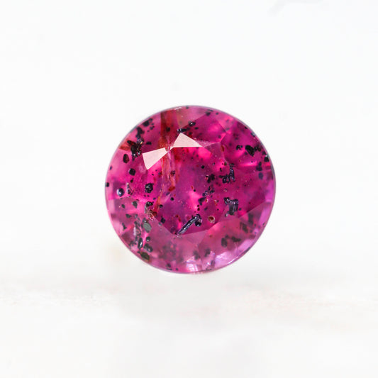 0.77 Carat Round Pink Ruby for Custom Work - Inventory Code PRR077 - Midwinter Co. Alternative Bridal Rings and Modern Fine Jewelry