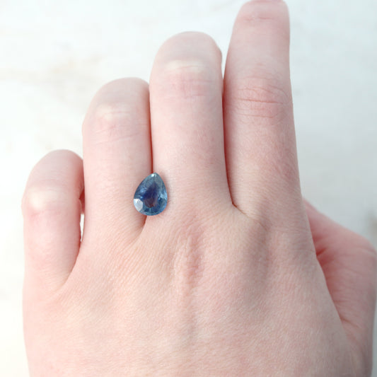 3.24 Carat Blue Pear Sapphire for Custom Work - Inventory Code BPS324 - Midwinter Co. Alternative Bridal Rings and Modern Fine Jewelry