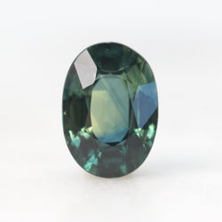 1.28 Carat Bi-Color Green Blue Oval Australian Sapphire for Custom Work - Inventory Code GBOS128 - Midwinter Co. Alternative Bridal Rings and Modern Fine Jewelry