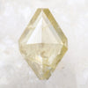 3.70 carat 13 x 9mm champagne yellow celestial diamond for custom work in geometric kite shape rose cut - inventory code YGR370 - MG - Midwinter Co. Alternative Bridal Rings and Modern Fine Jewelry