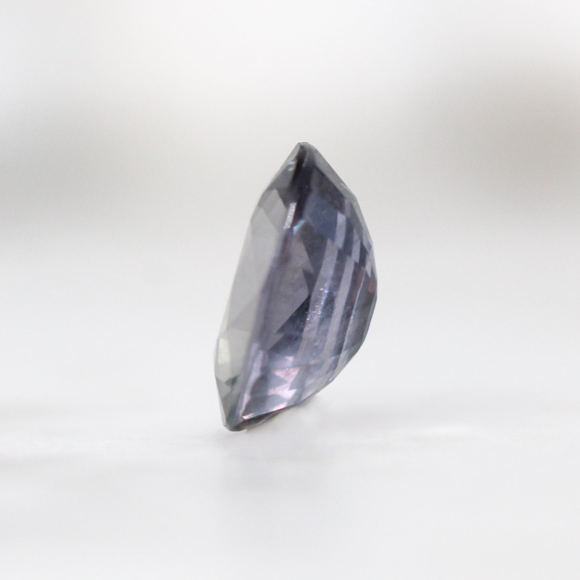 3.32 Carat Oval Gray Color-Change Sapphire for Custom Work - Inventory Code OGS332 - Midwinter Co. Alternative Bridal Rings and Modern Fine Jewelry