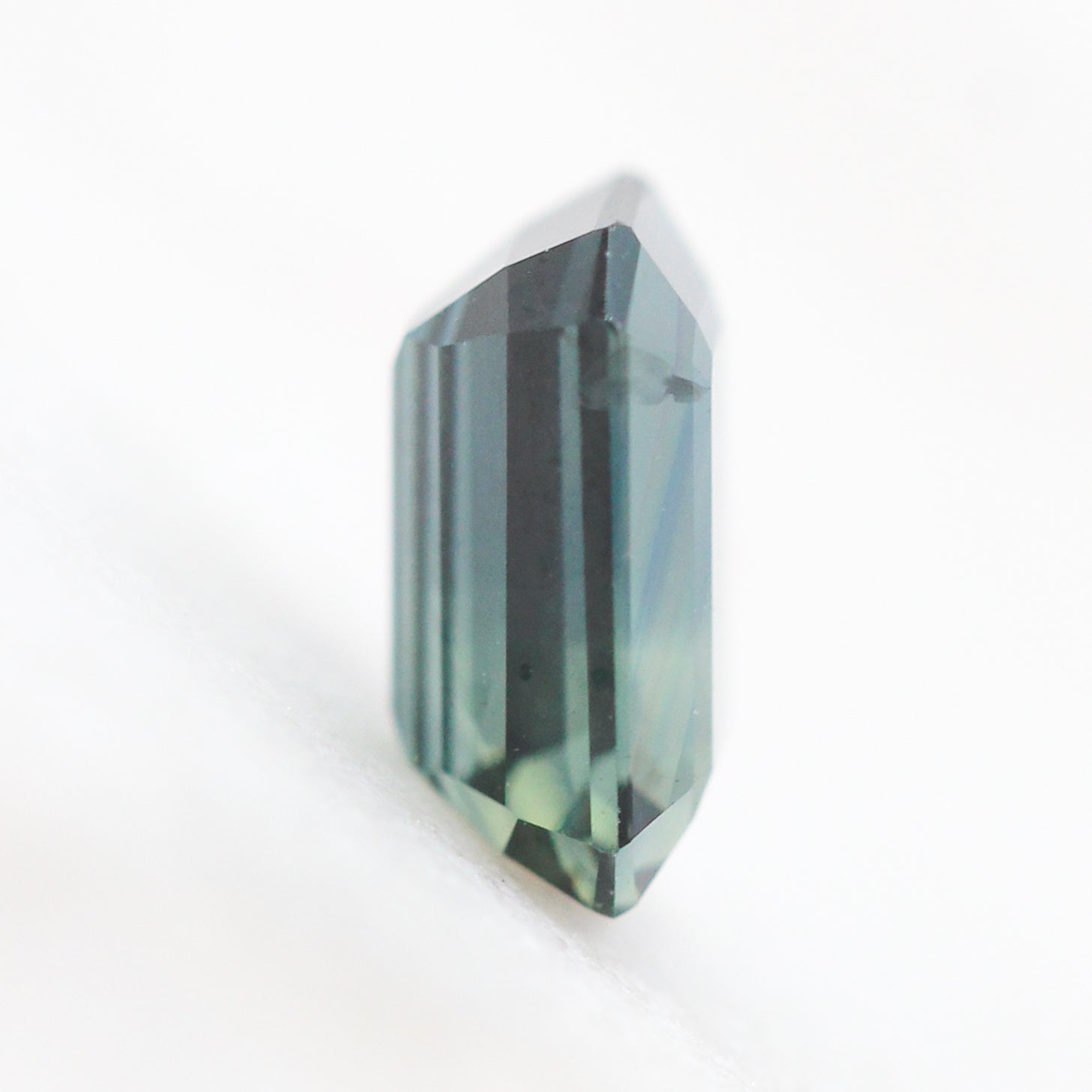 1.20 Carat Teal Emerald Cut Sapphire for Custom Work - Inventory Code TES120 - Midwinter Co. Alternative Bridal Rings and Modern Fine Jewelry