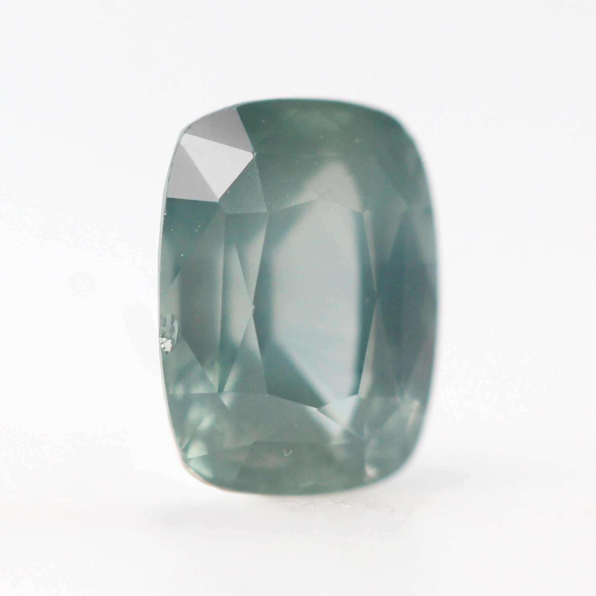 1.61 Carat Light Teal Elongated Cushion Sapphire for Custom Work - Inventory Code ECTS161 - Midwinter Co. Alternative Bridal Rings and Modern Fine Jewelry