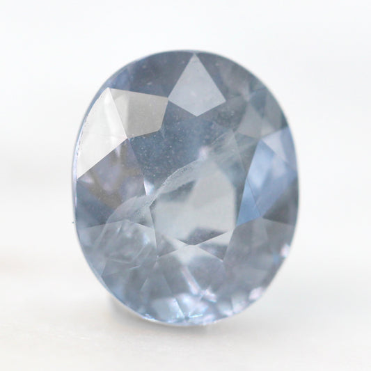 4.50 Carat Pale Blue Oval Sapphire for Custom Work - Inventory Code BOS450 - Midwinter Co. Alternative Bridal Rings and Modern Fine Jewelry