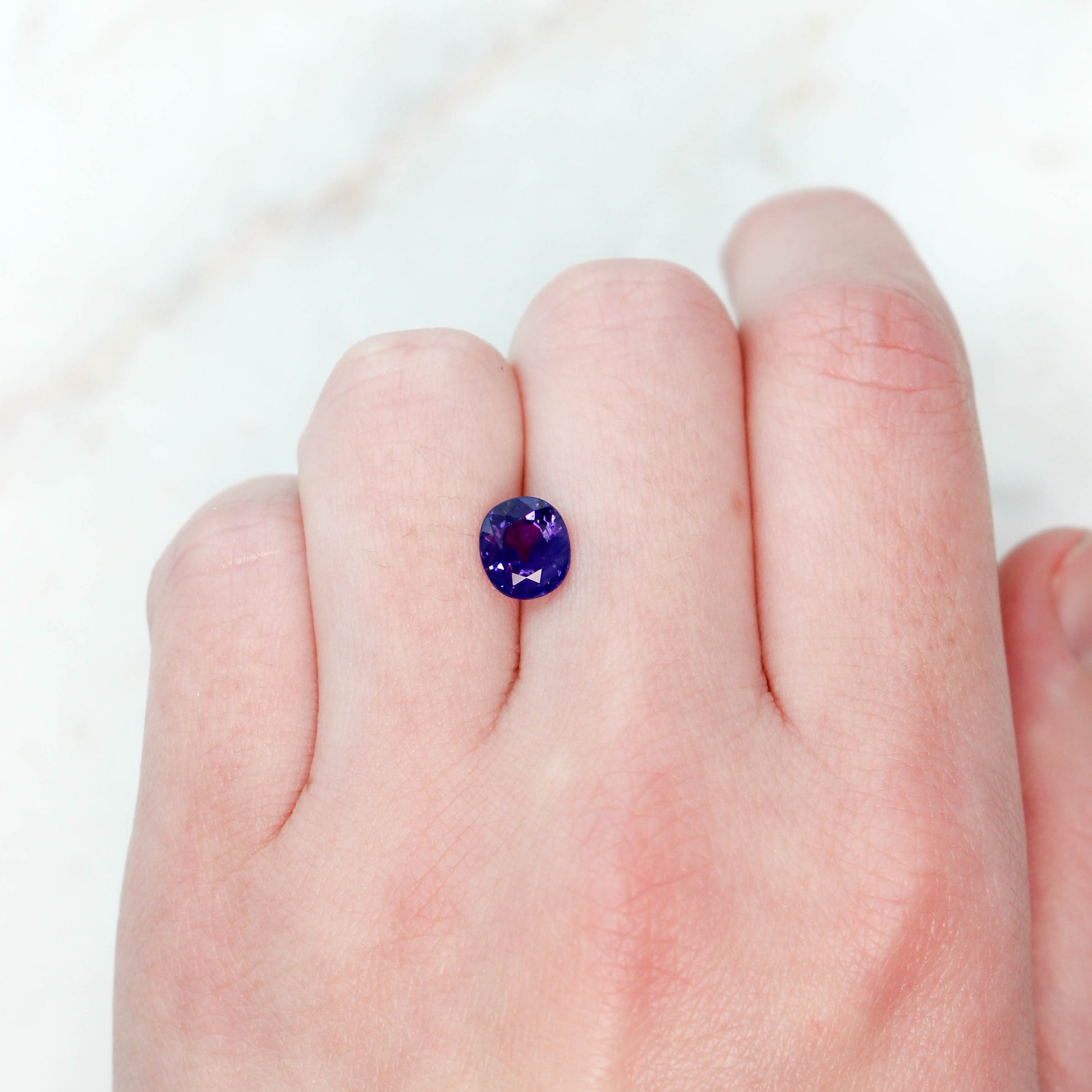 2.21 Carat Purple Oval Sapphire for Custom Work - Inventory Code POS221 - Midwinter Co. Alternative Bridal Rings and Modern Fine Jewelry