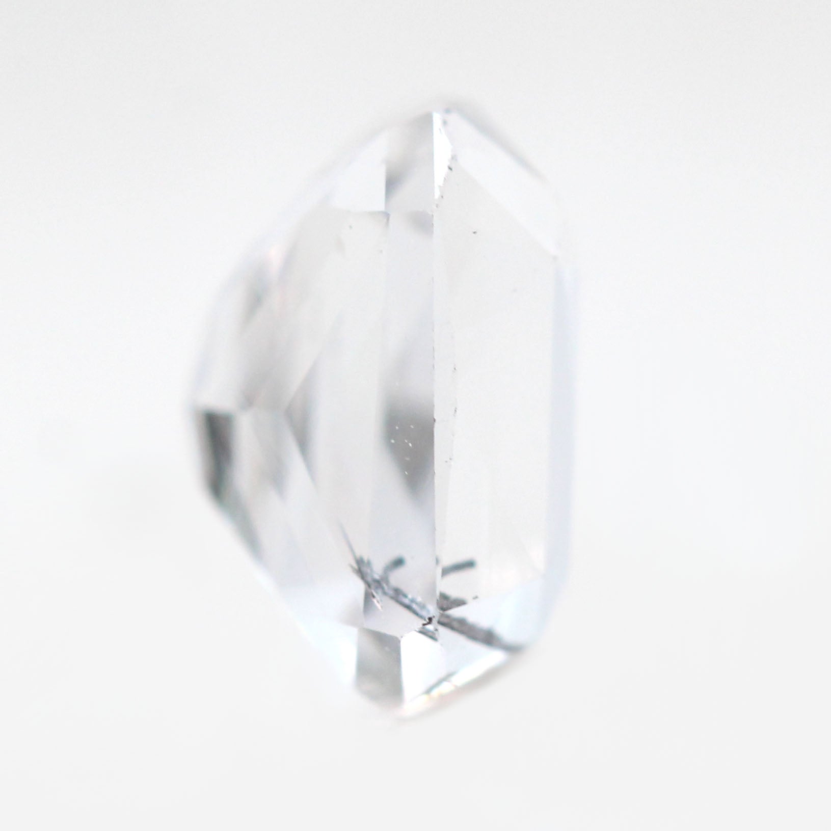 1.90 Carat Radiant Cut Clear Sapphire for Custom Work - Inventory Code CRS19 - Midwinter Co. Alternative Bridal Rings and Modern Fine Jewelry