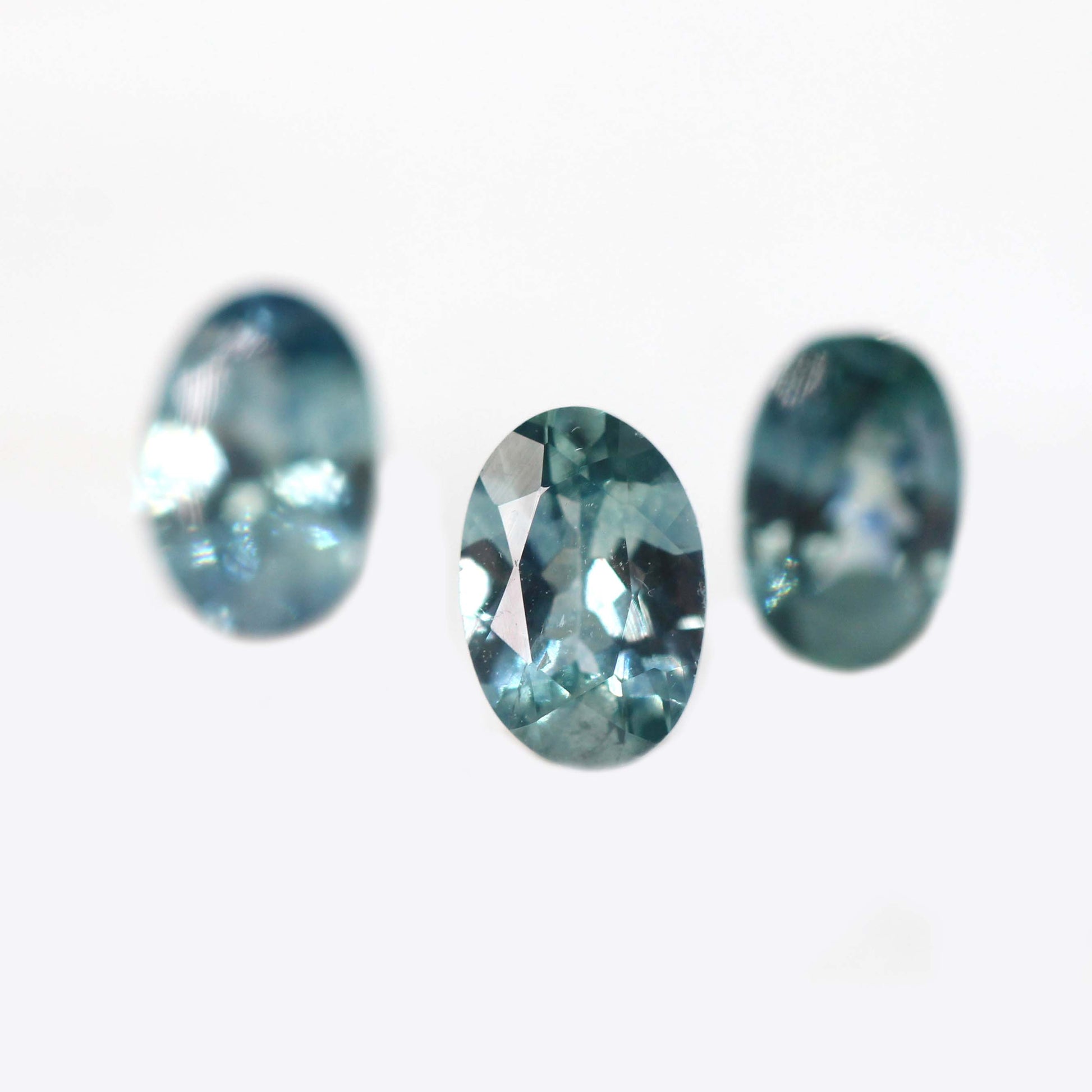 6x4mm Oval Teal Montana Sapphire for Custom Work - Inventory Code TOMS054 - Midwinter Co. Alternative Bridal Rings and Modern Fine Jewelry