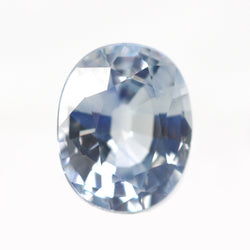 1.33 Carat Light Blue Oval Sapphire for Custom Work - Inventory Code BOS133 - Midwinter Co. Alternative Bridal Rings and Modern Fine Jewelry