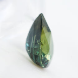 4.80 Carat Golden Green Pear Sapphire for Custom Work - Inventory Code GPS480 - Midwinter Co. Alternative Bridal Rings and Modern Fine Jewelry