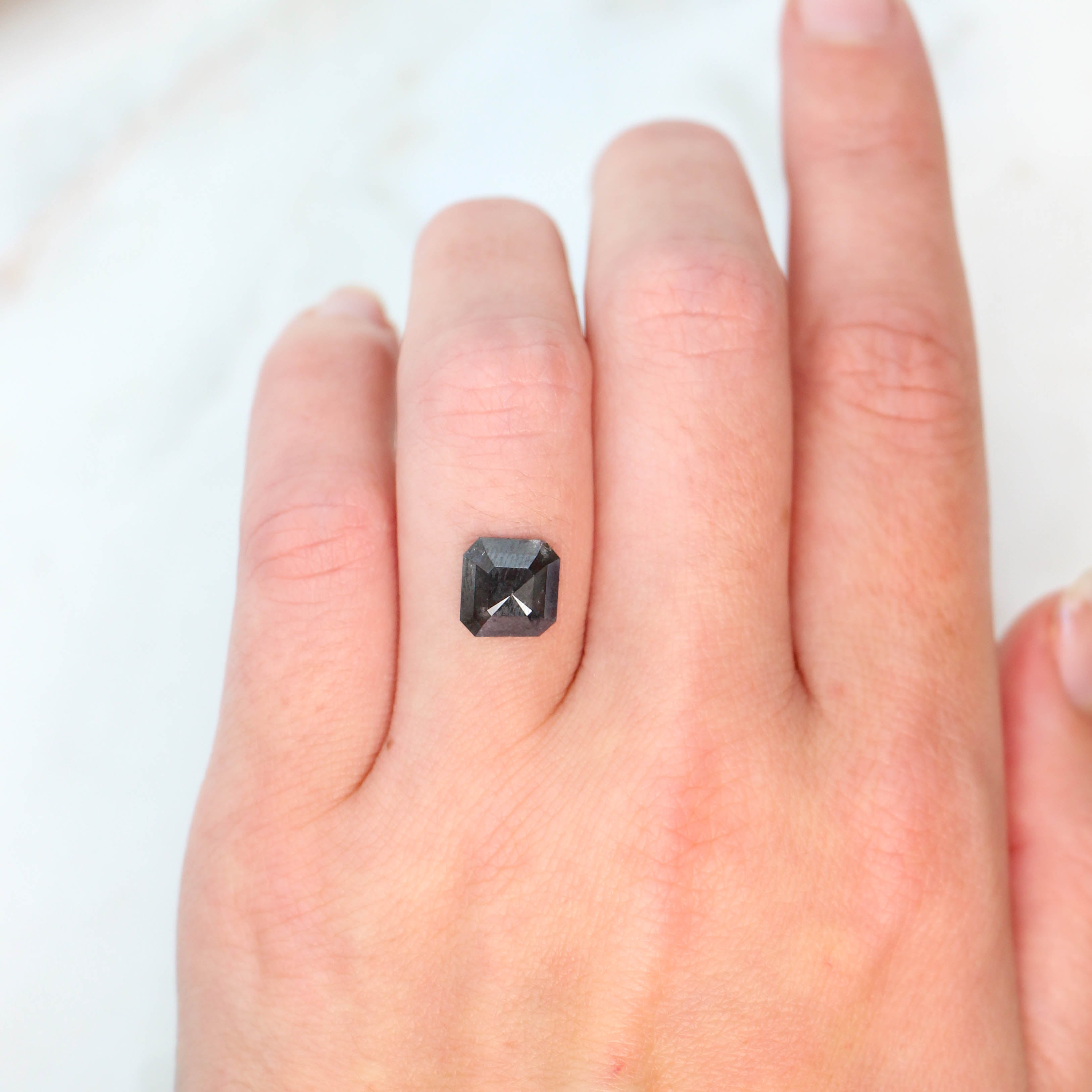 Custom All Black Diamond Jules Engagement Ring – Point No Point Studio