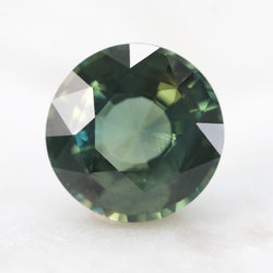2.60 Carat Round Australian Green, Blue, and Yellow Parti Sapphire for Custom Work - Inventory Code GRSAP260 - Midwinter Co. Alternative Bridal Rings and Modern Fine Jewelry