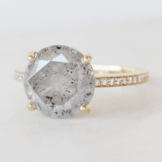 Imani Ring with a 4.87 Carat Celestial Diamond in 14k Yellow Gold - Ready to size and ship - Midwinter Co. Alternative Bridal Rings and Modern Fine Jewelry