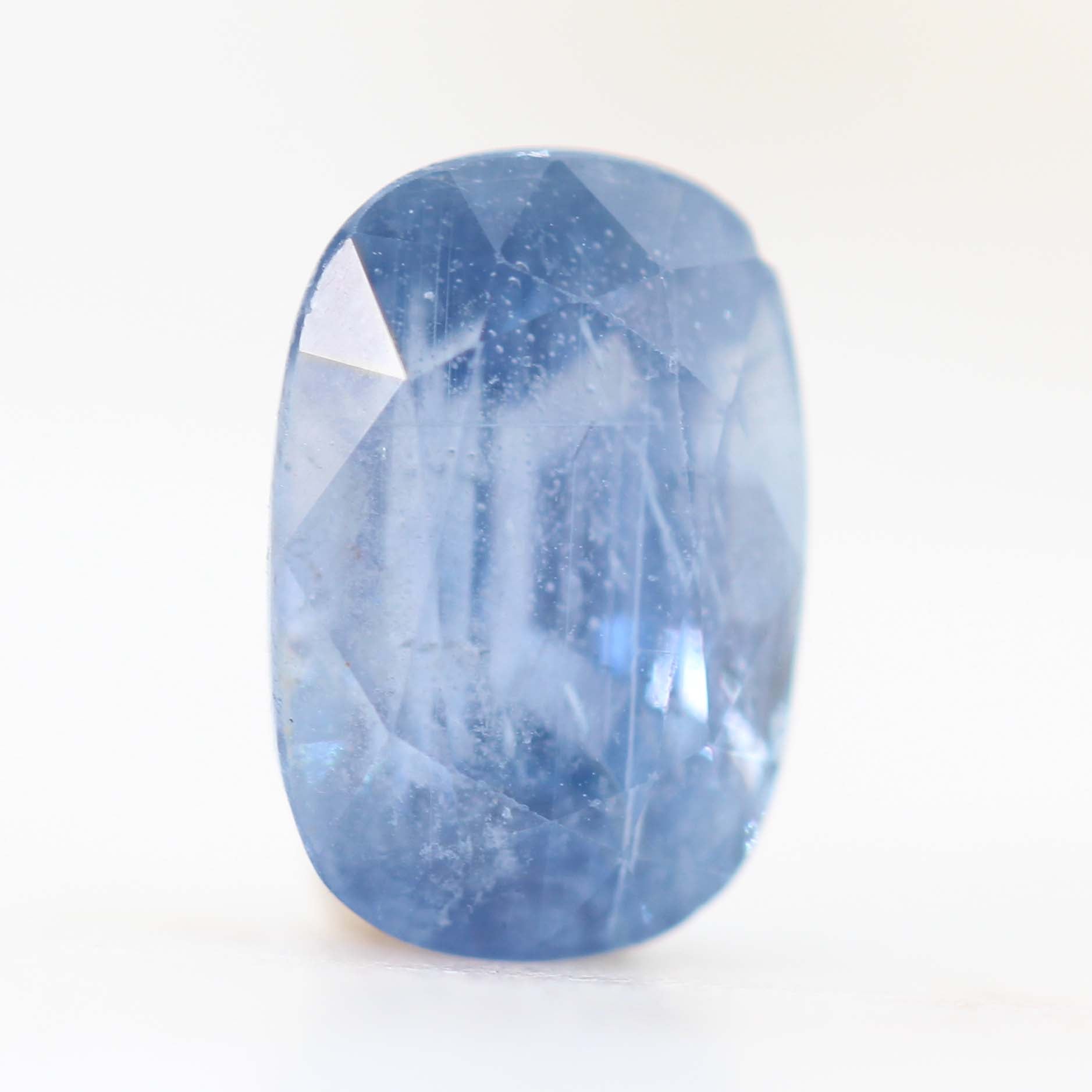 3.60 Carat Light Blue Cushion Cut Sapphire for Custom Work - Inventory Code BCSAP360 - Midwinter Co. Alternative Bridal Rings and Modern Fine Jewelry