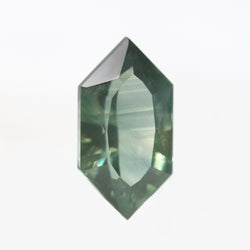 1.00 Carat Teal Green Hexagon Australian Sapphire for Custom Work - Inventory Code GHS100 - Midwinter Co. Alternative Bridal Rings and Modern Fine Jewelry