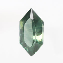 1.00 Carat Teal Green Hexagon Australian Sapphire for Custom Work - Inventory Code GHS100 - Midwinter Co. Alternative Bridal Rings and Modern Fine Jewelry