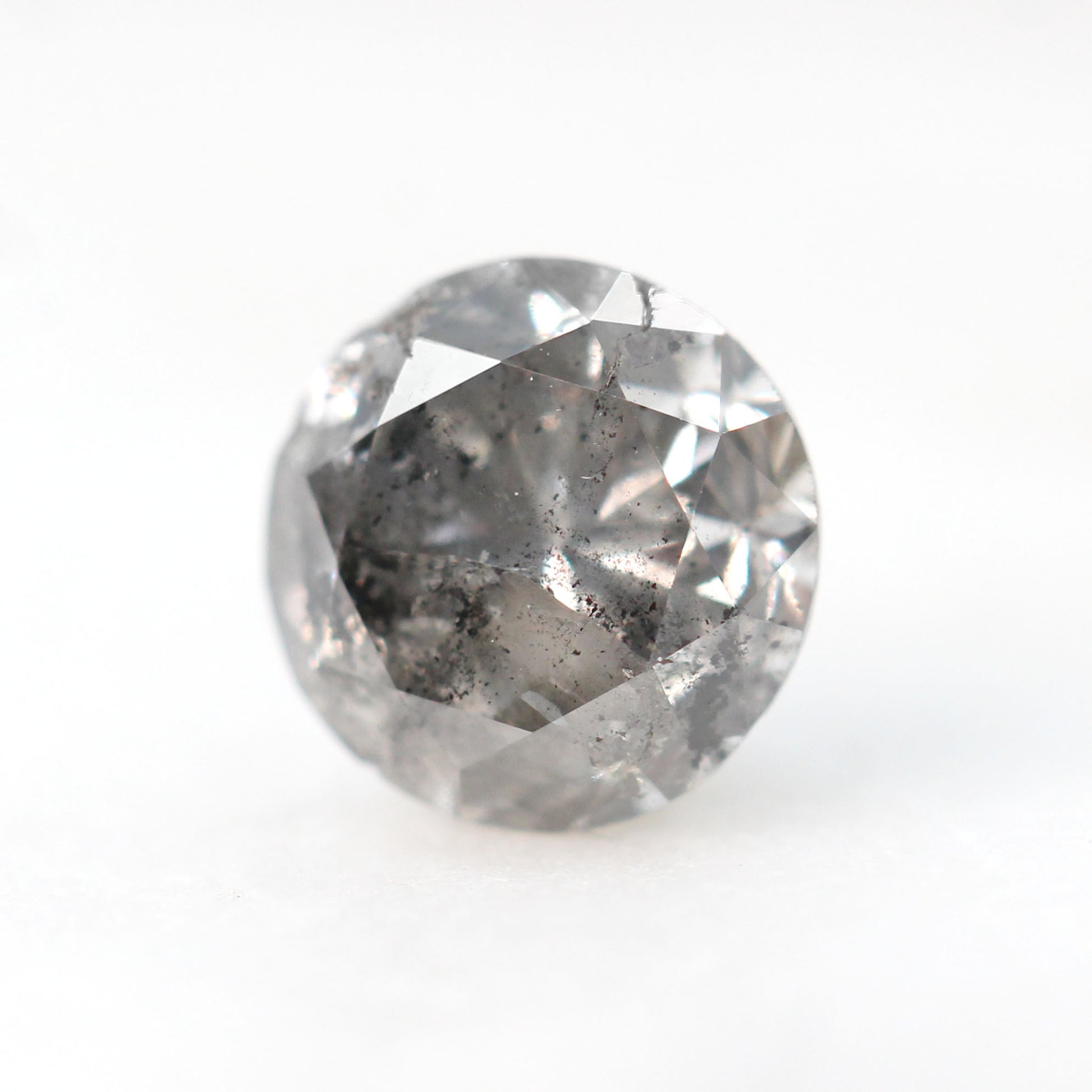 1.31 Carat Round Dark Gray Celestial Diamond for Custom Work - Inventory Code DSR131 - Midwinter Co. Alternative Bridal Rings and Modern Fine Jewelry