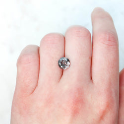 2.40 Carat Gray Celestial Round Diamond for Custom Work - Inventory Code DSR240 - Midwinter Co. Alternative Bridal Rings and Modern Fine Jewelry