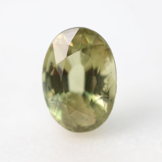 0.97 Carat GIA Certified Color-Change Yellow Green Oval Chrysoberyl Alexandrite for Custom Work - Inventory Code YGAO097 - Midwinter Co. Alternative Bridal Rings and Modern Fine Jewelry