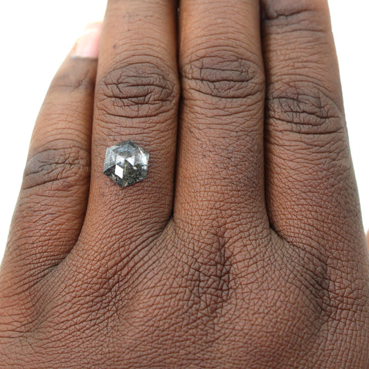 2.80 Carat Black Celestial Hexagon Celestial Diamond for Custom Work - Inventory Code BCH280 - Midwinter Co. Alternative Bridal Rings and Modern Fine Jewelry