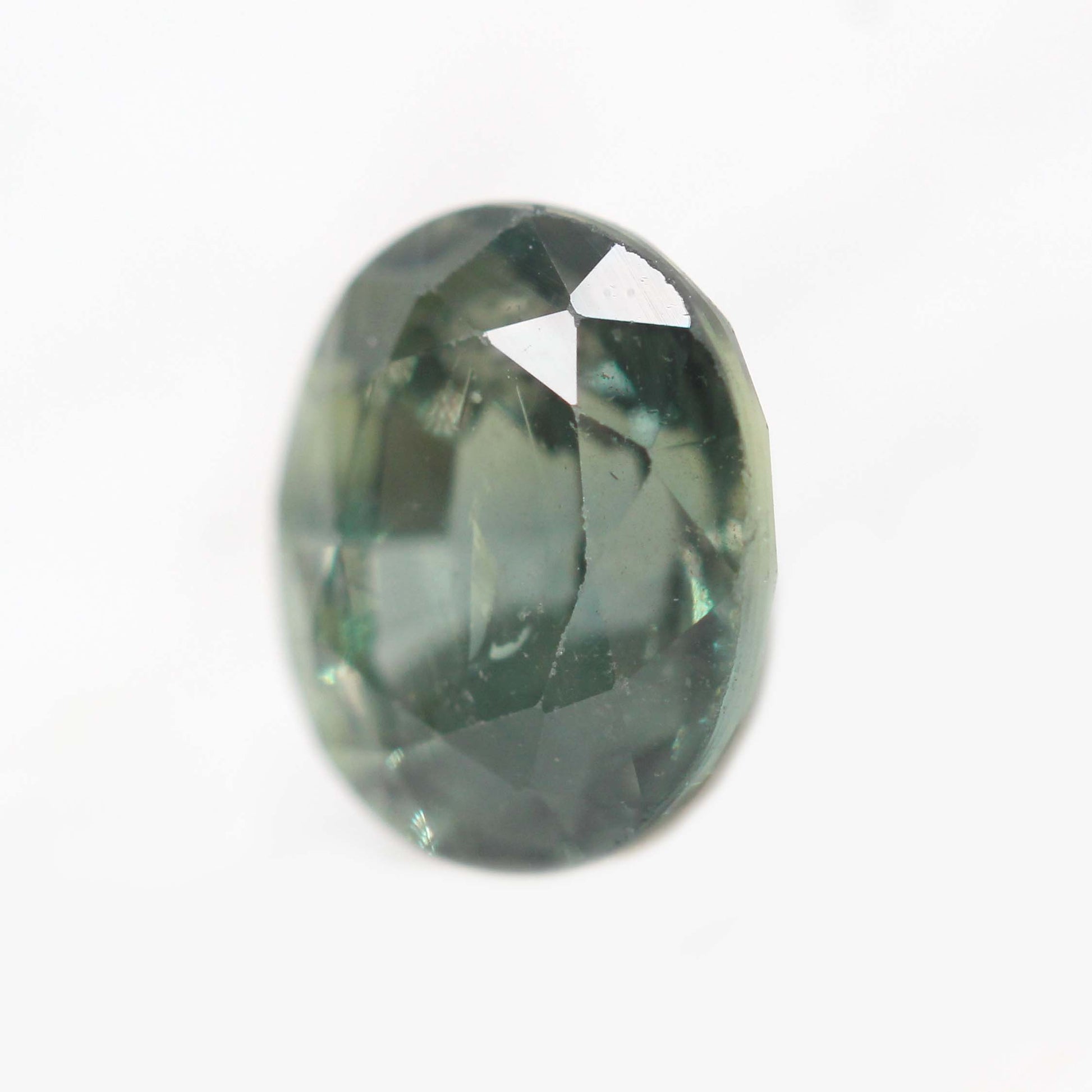 2.00 Carat Green Oval Sapphire for Custom Work - Inventory Code GOSAP200 - Midwinter Co. Alternative Bridal Rings and Modern Fine Jewelry