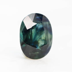 2.84 Carat Teal Green Oval Sapphire for Custom Work - Inventory Code TGOS284 - Midwinter Co. Alternative Bridal Rings and Modern Fine Jewelry