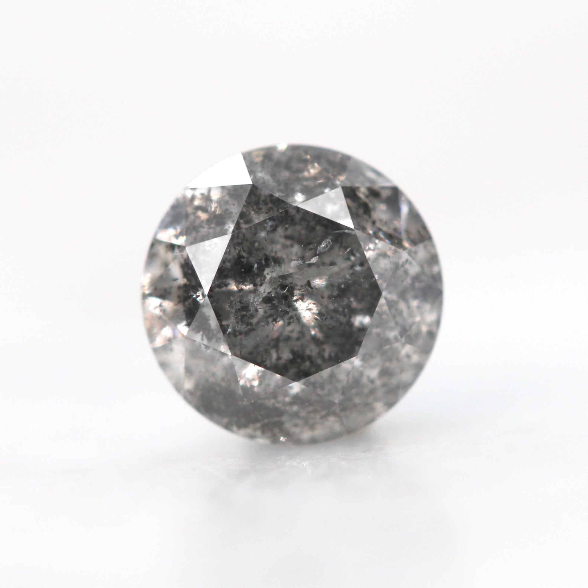 1.10 Carat Round Dark Charcoal Gray Celestial Diamond for Custom Work - Inventory Code DSRD110 - Midwinter Co. Alternative Bridal Rings and Modern Fine Jewelry