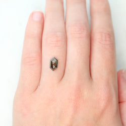 1.57 Carat Charcoal Celestial Hexagon Diamond for Custom Work - Inventory Code DCH157 - Midwinter Co. Alternative Bridal Rings and Modern Fine Jewelry