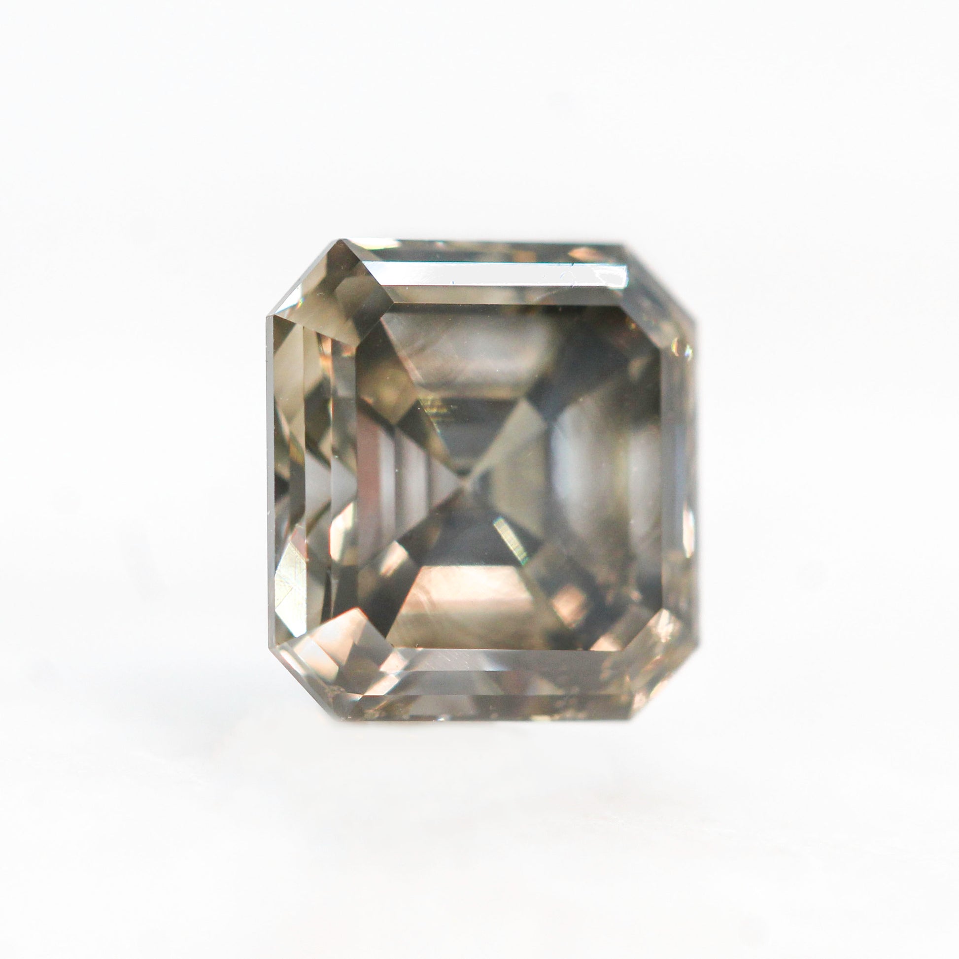 2.04 Carat Champagne Gray Asscher Cut Diamond for Custom Work - Inventory Code SCA204 - Midwinter Co. Alternative Bridal Rings and Modern Fine Jewelry