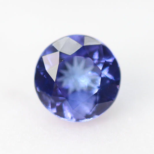 CAELEN (M) 1.02 Carat Blue Round Tanzanite for Custom Work - Inventory Code BRT102 - Midwinter Co. Alternative Bridal Rings and Modern Fine Jewelry