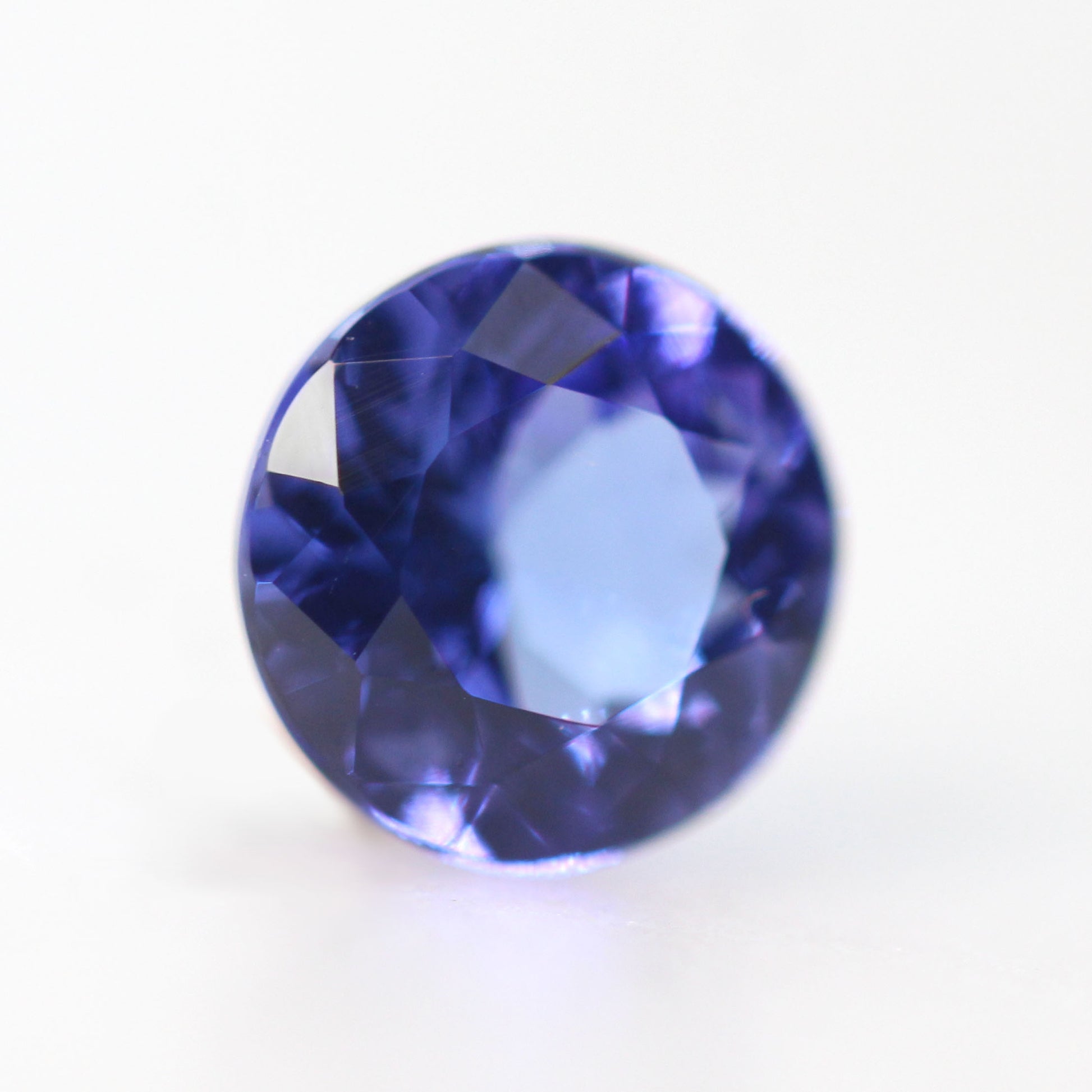 CAELEN (M) 1.02 Carat Blue Round Tanzanite for Custom Work - Inventory Code BRT102 - Midwinter Co. Alternative Bridal Rings and Modern Fine Jewelry