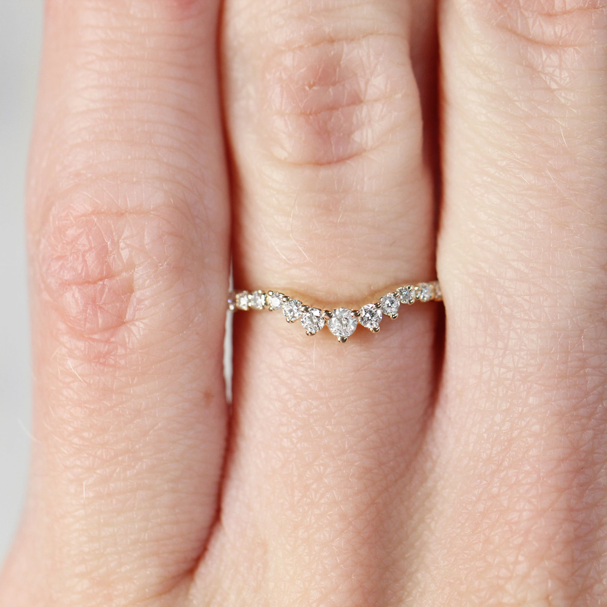 Curved Wedding Bespoke Wedding Rings To Fit Engagement Ring